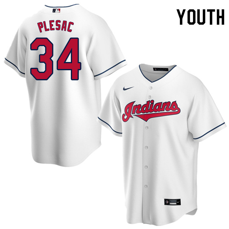 Nike Youth #34 Zach Plesac Cleveland Indians Baseball Jerseys Sale-White